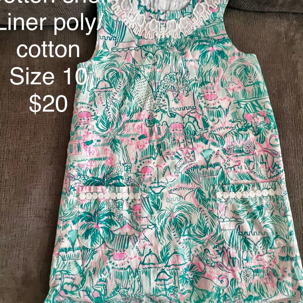 Lilly Pulitzer Pink and Green Kids Casual Dress